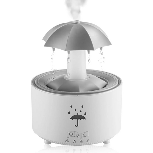 Umbrella humidifier with rain effect